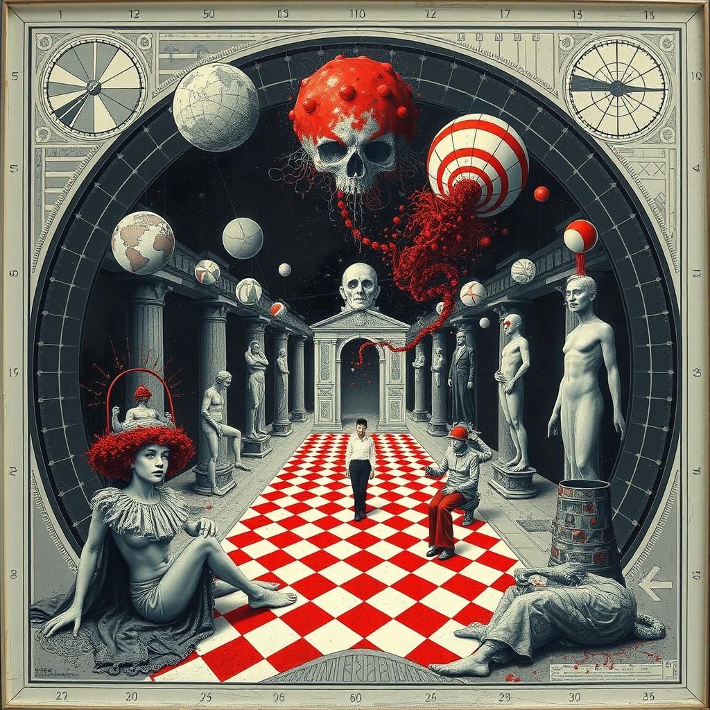 Apocalyptic Surreal Vision in Acrylic