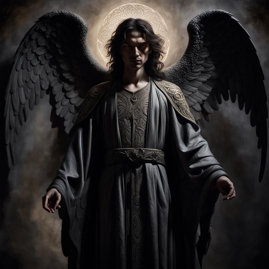 Vassago, Angel of the Abyss in Dark Fantasy Style