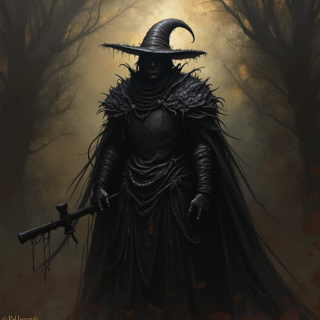 Grimdark Oil Painting in the Style of Rembrandt