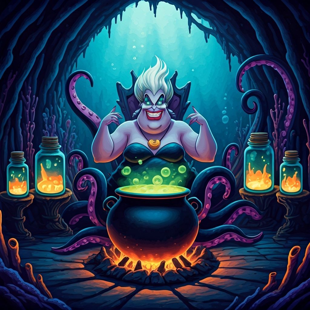 Ursula's Secret Lair: A Watercolour Masterpiece