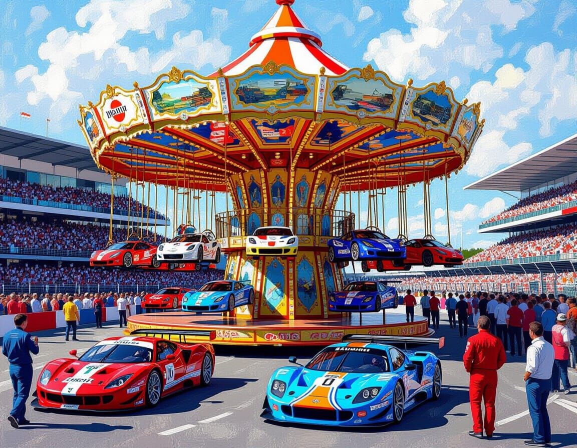 Joyful Race Day Fan Event with Racing Car Carousel