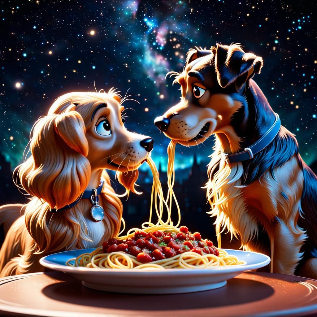 Lady and the Tramp Galaxy Spaghetti Dinner