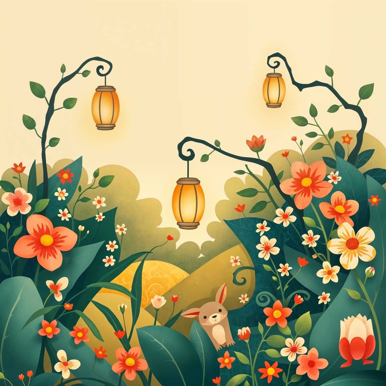 Vibrant Dreamlike Spring Scene