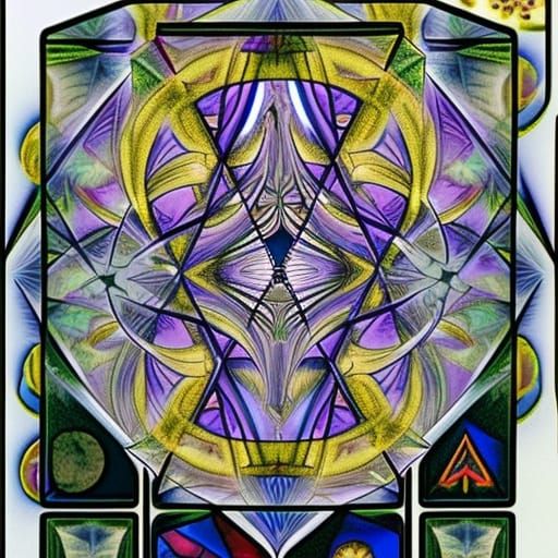 Fractal Tarot Card Design: Quantum Mechanics and Geometry