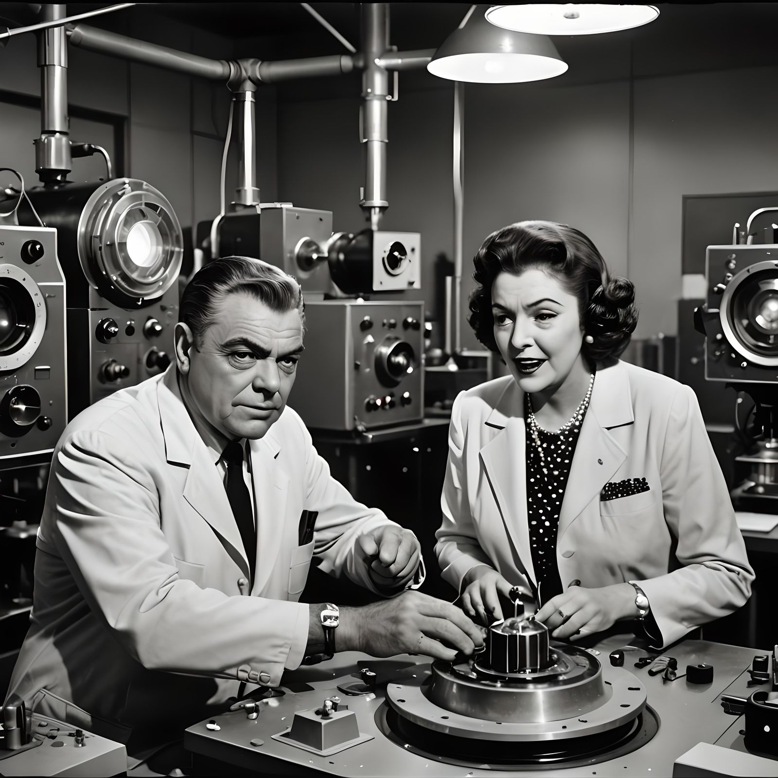 Ernest Borgnine and Ethel Merman in Pop Art Polaroid