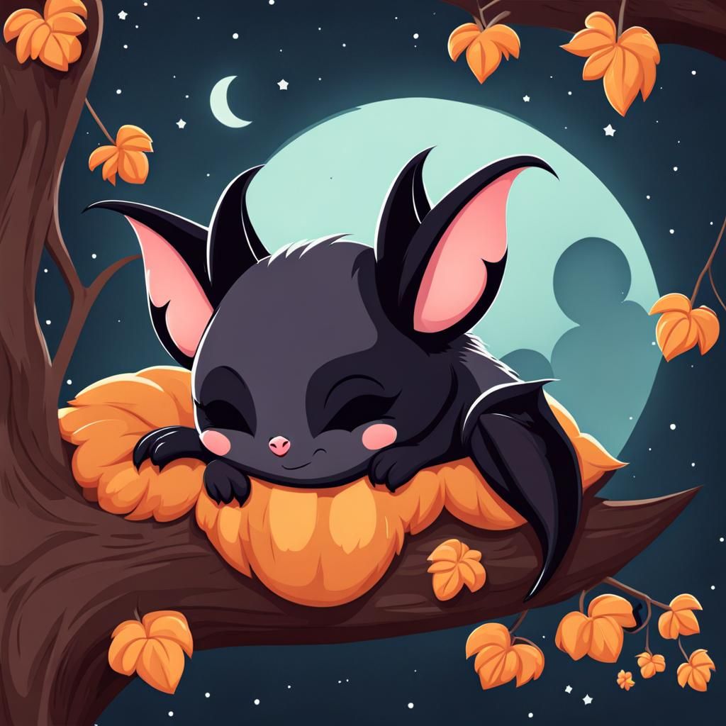 Cute Bat Sleeping