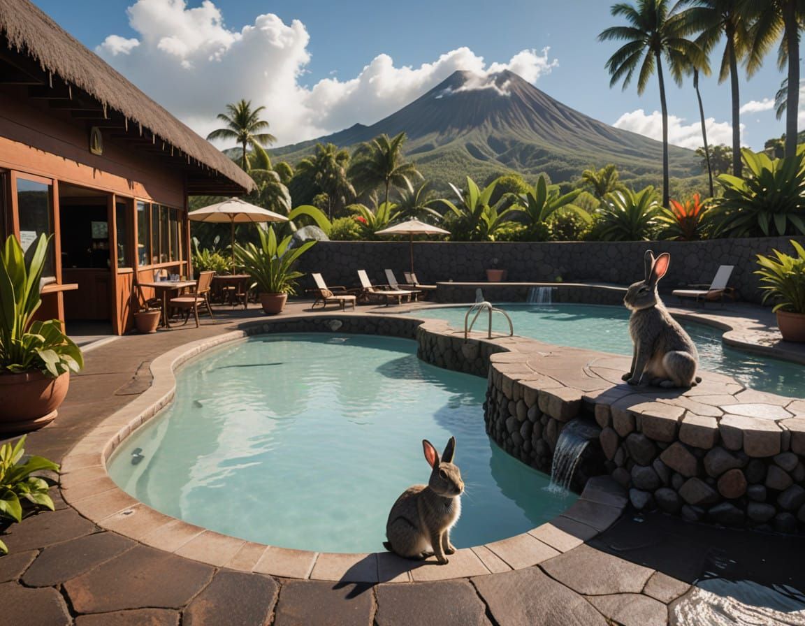 Sultry Goddess Manages Tropical Hot Springs Resort