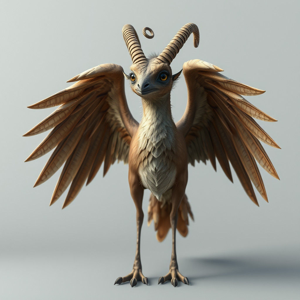 Ethereal Winged Creature in Detailed Matte Painting