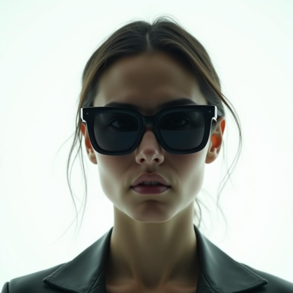 Dramatic Portrait in Film Noir Style