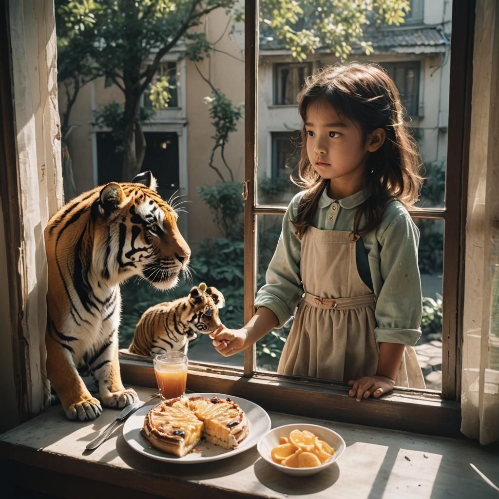 Tigers' Breakfast: A Cinematic Anime Film Still