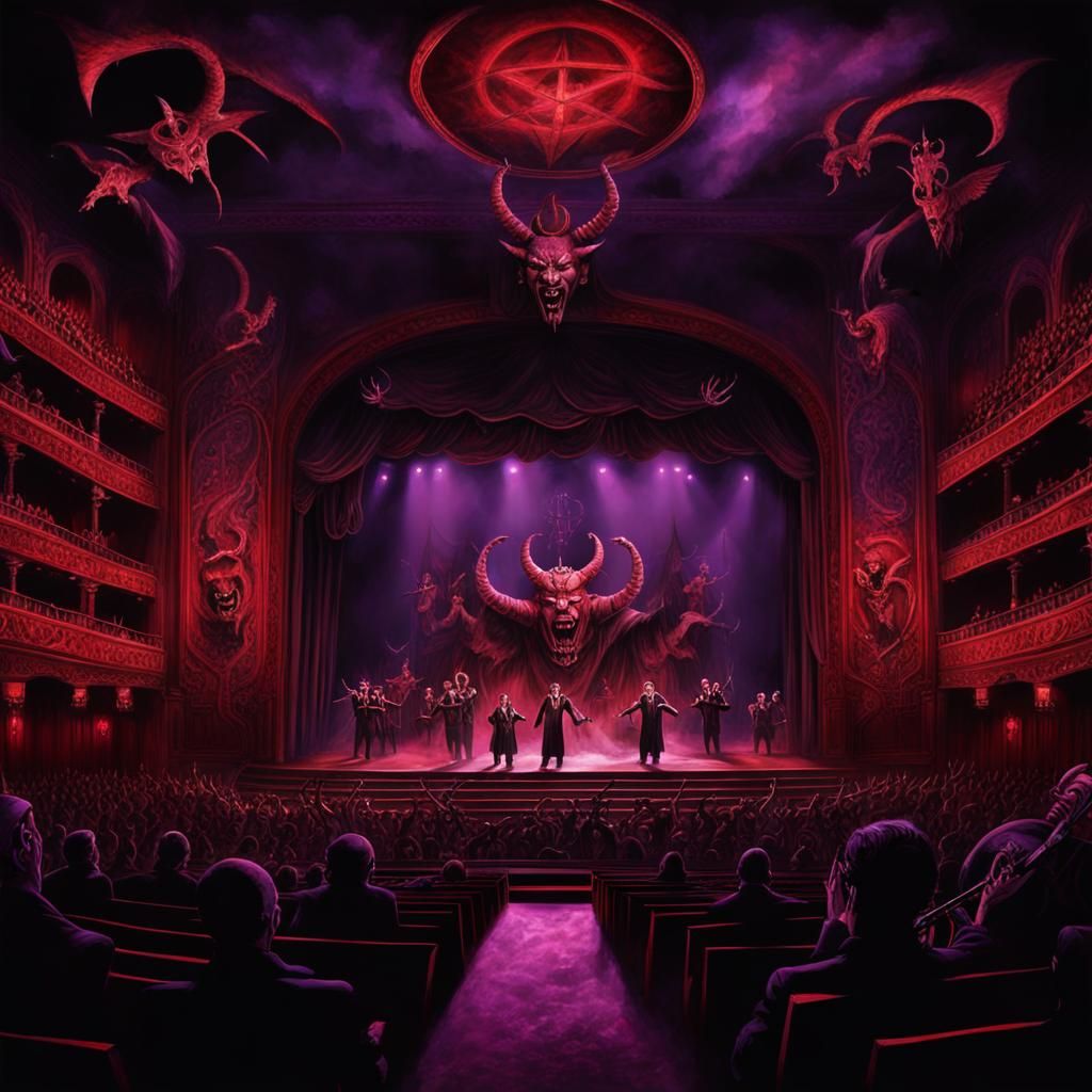 Scary Satanic Opera Theater with Demons