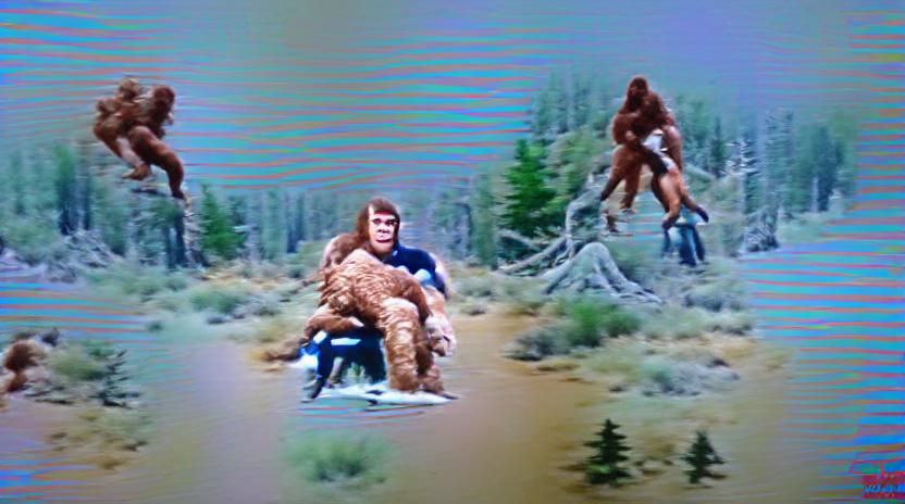 Six Million Dollar Man Rides a Sasquatch