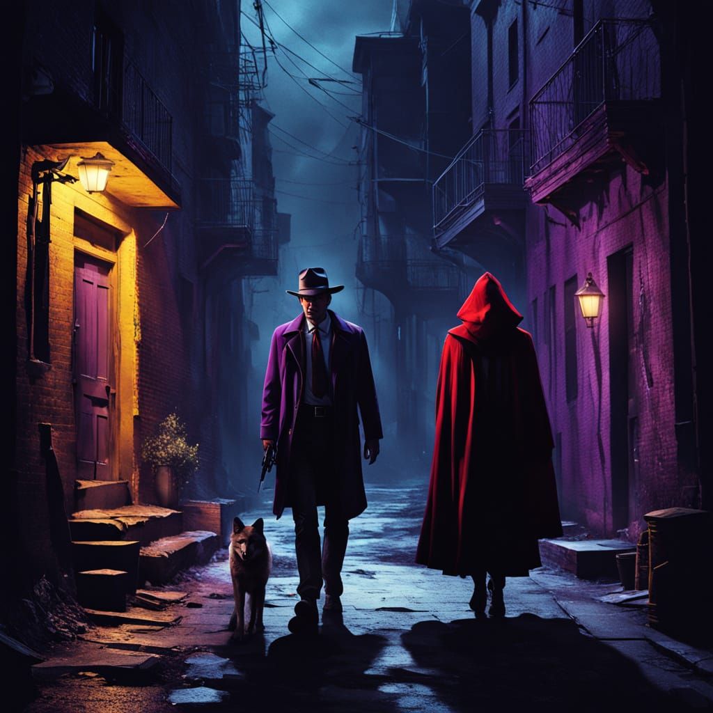 Fabletown Detectives Bigby Wolf & Red Riding Hood in Noir St...