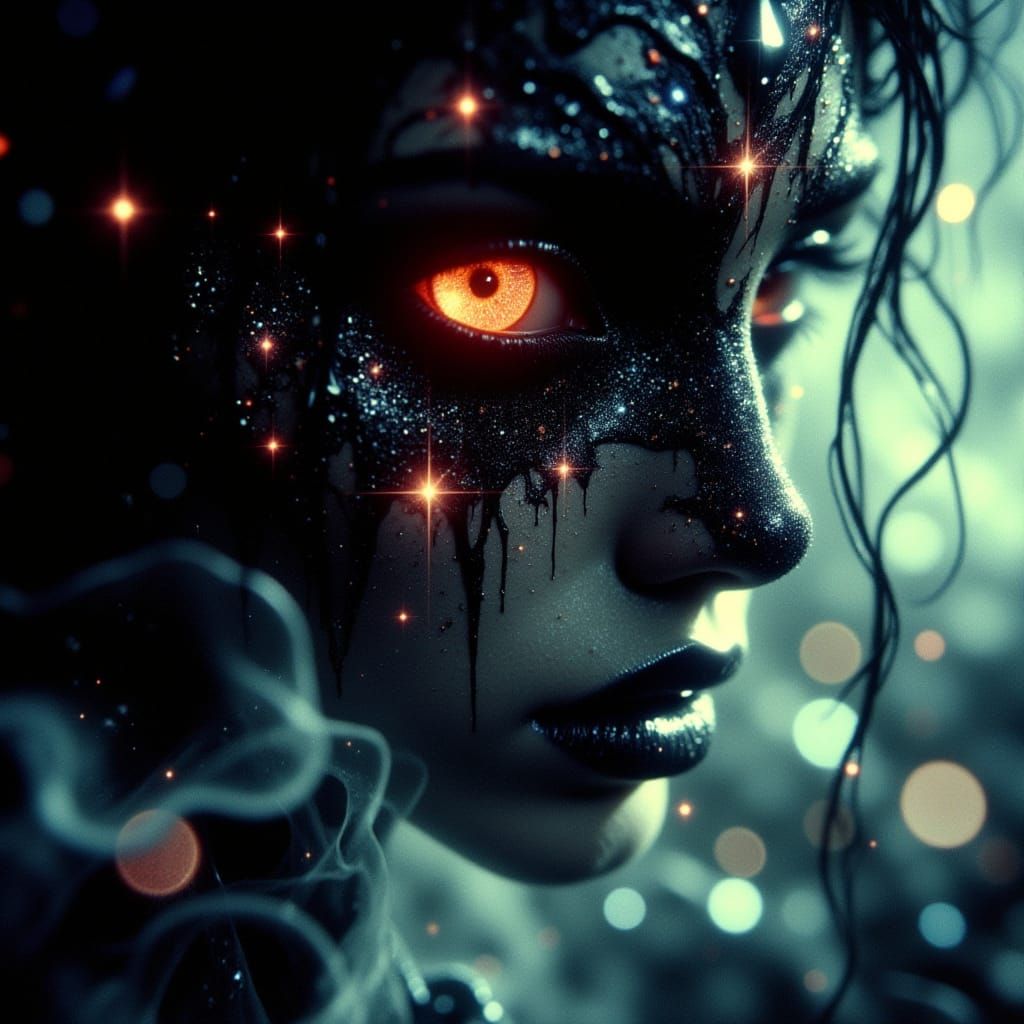 Mysterious Shadow Princess in Ethereal Beauty