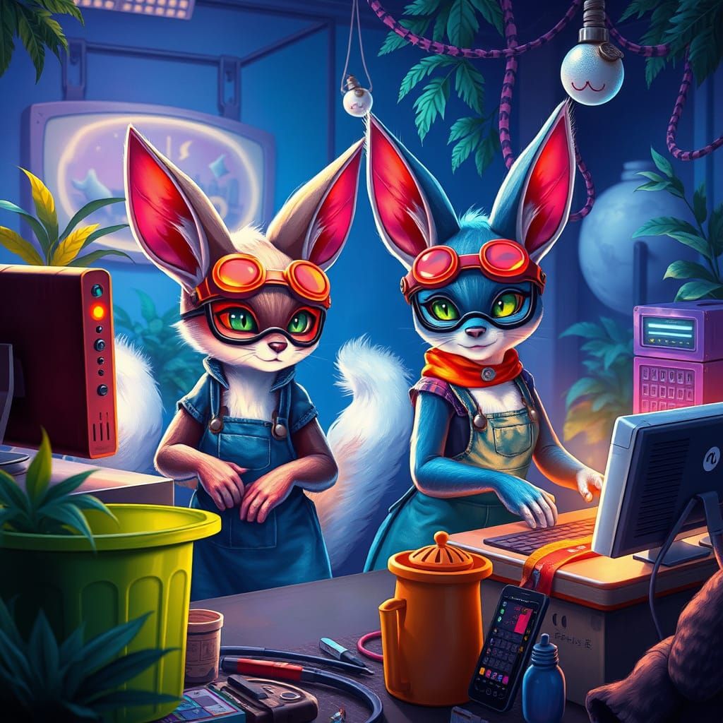 Kitsunes Build Futuristic Computers at Whimsical Charity Boo...