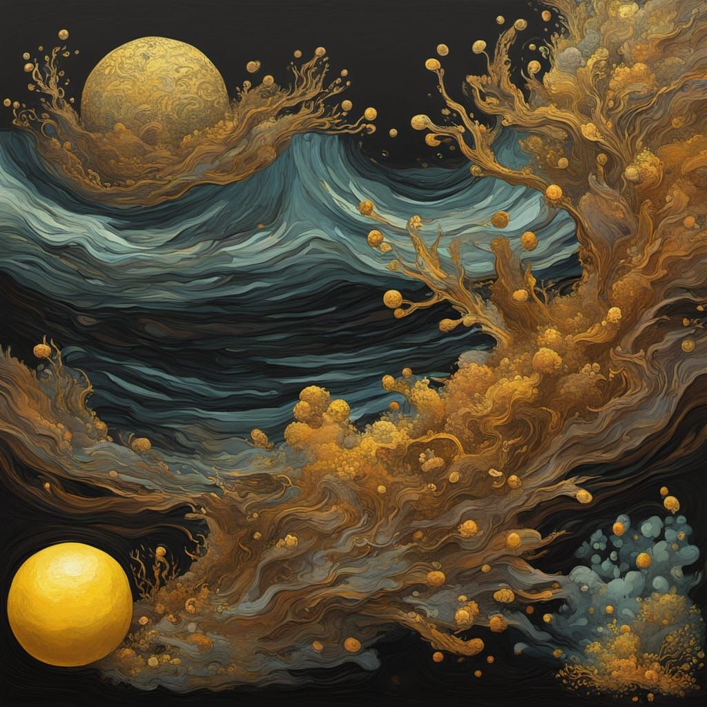 Surreal Abstract Painting of Bali Hai Reef