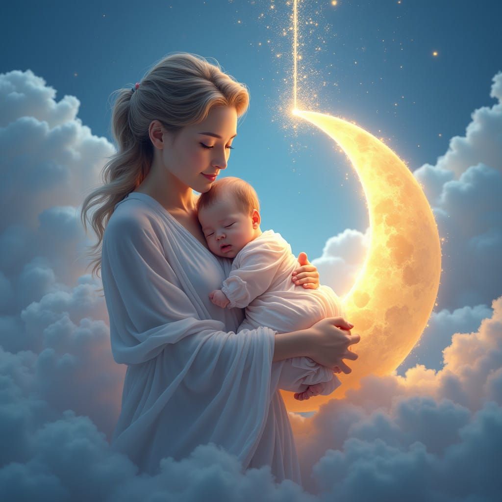 Mother and Child in Celestial Harmony
