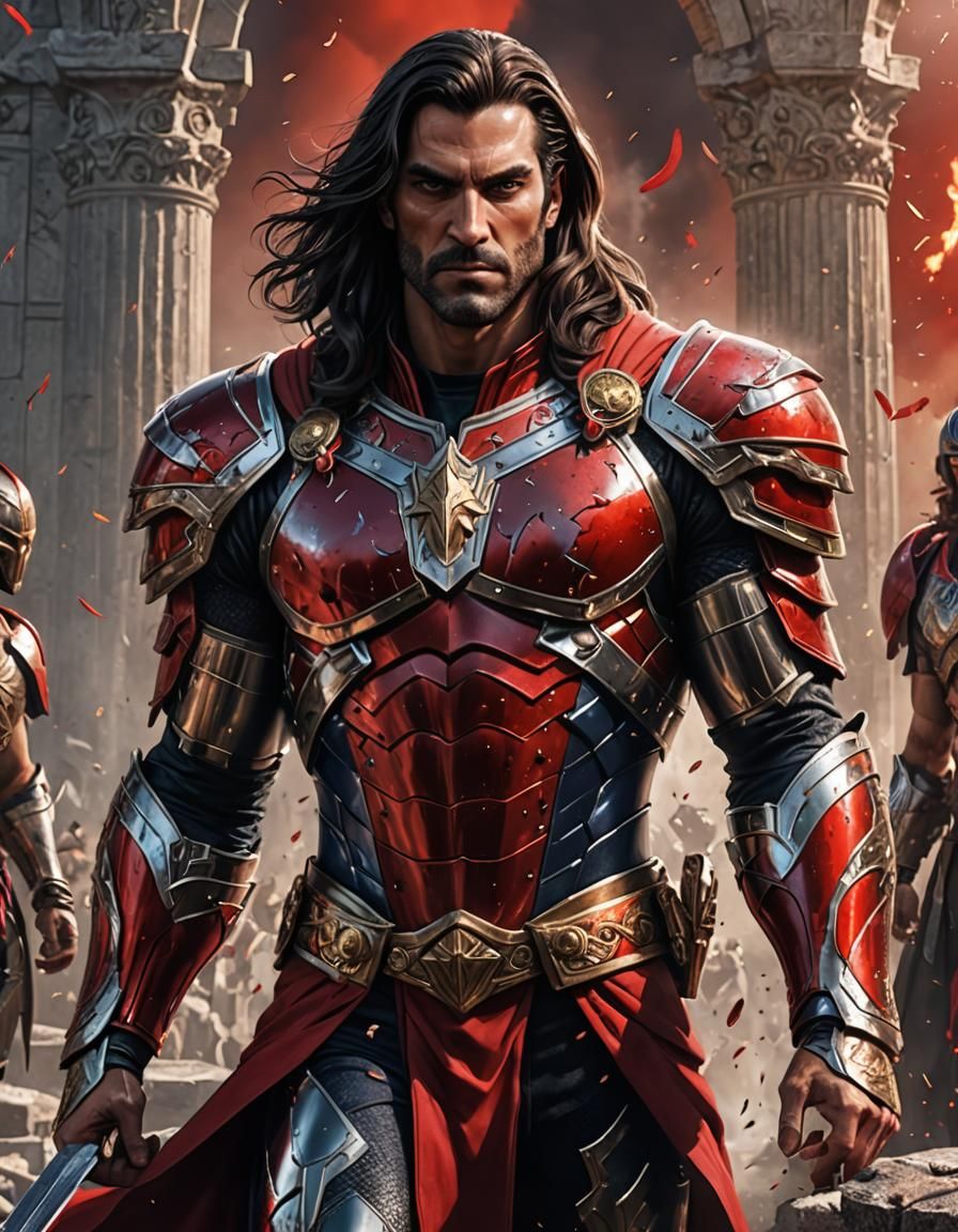 Prince Dane's Ascension: Wonder Man in Greek Armor
