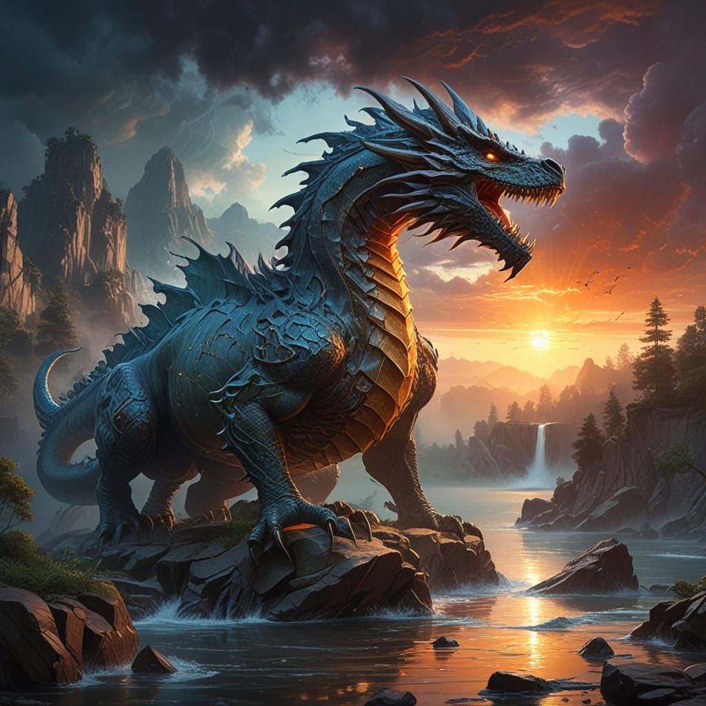 Ethereal Dragonrider in a Geometric Orphism Masterpiece