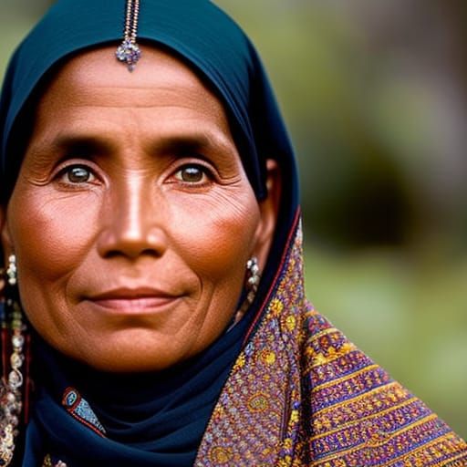 Striking Warrior Woman Portrait in Professional Style