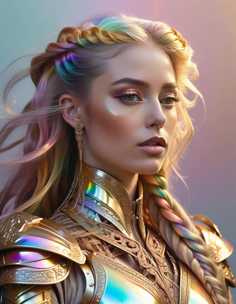 Woman in Gold Armor: A Digital Fantasy Portrait