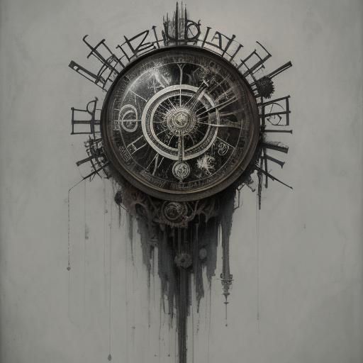 Surreal Sickness Illustration in Mixed Media Style