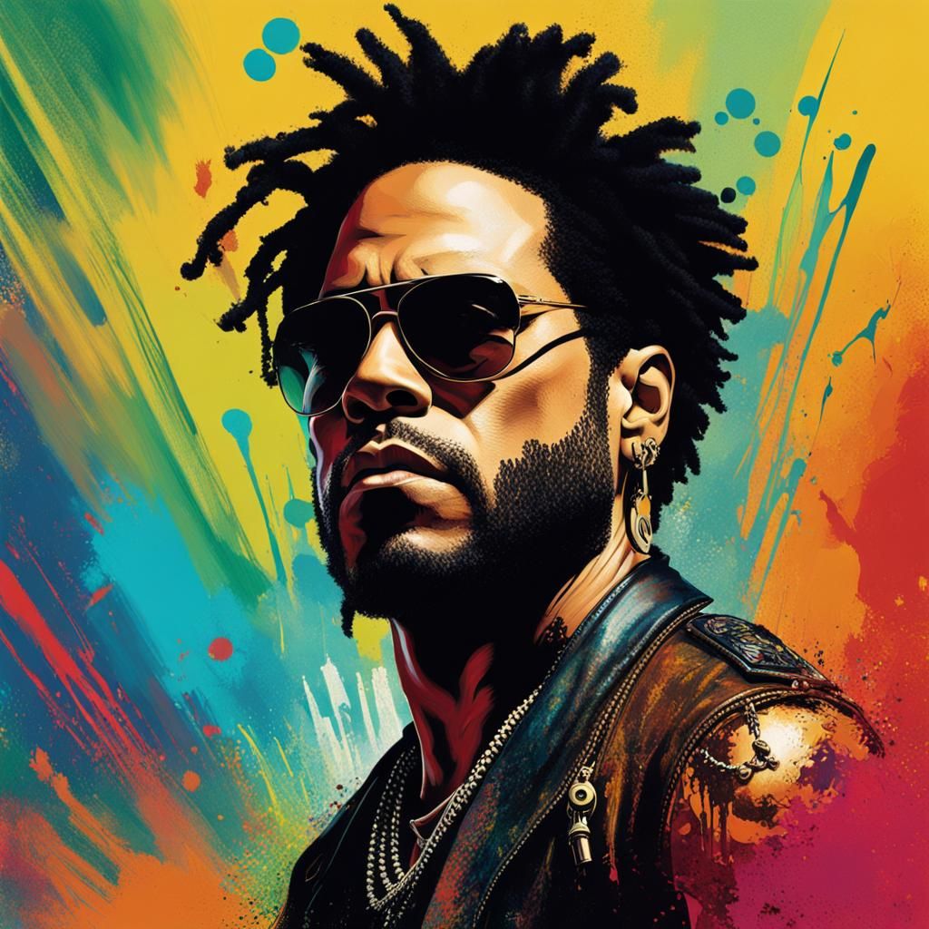 Hyperrealistic Portrait with Dramatic Lighting and Color