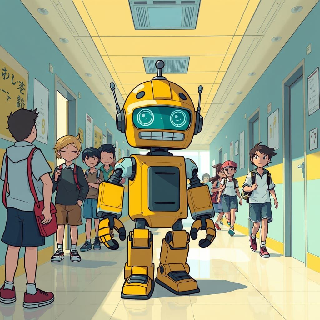Robot at School