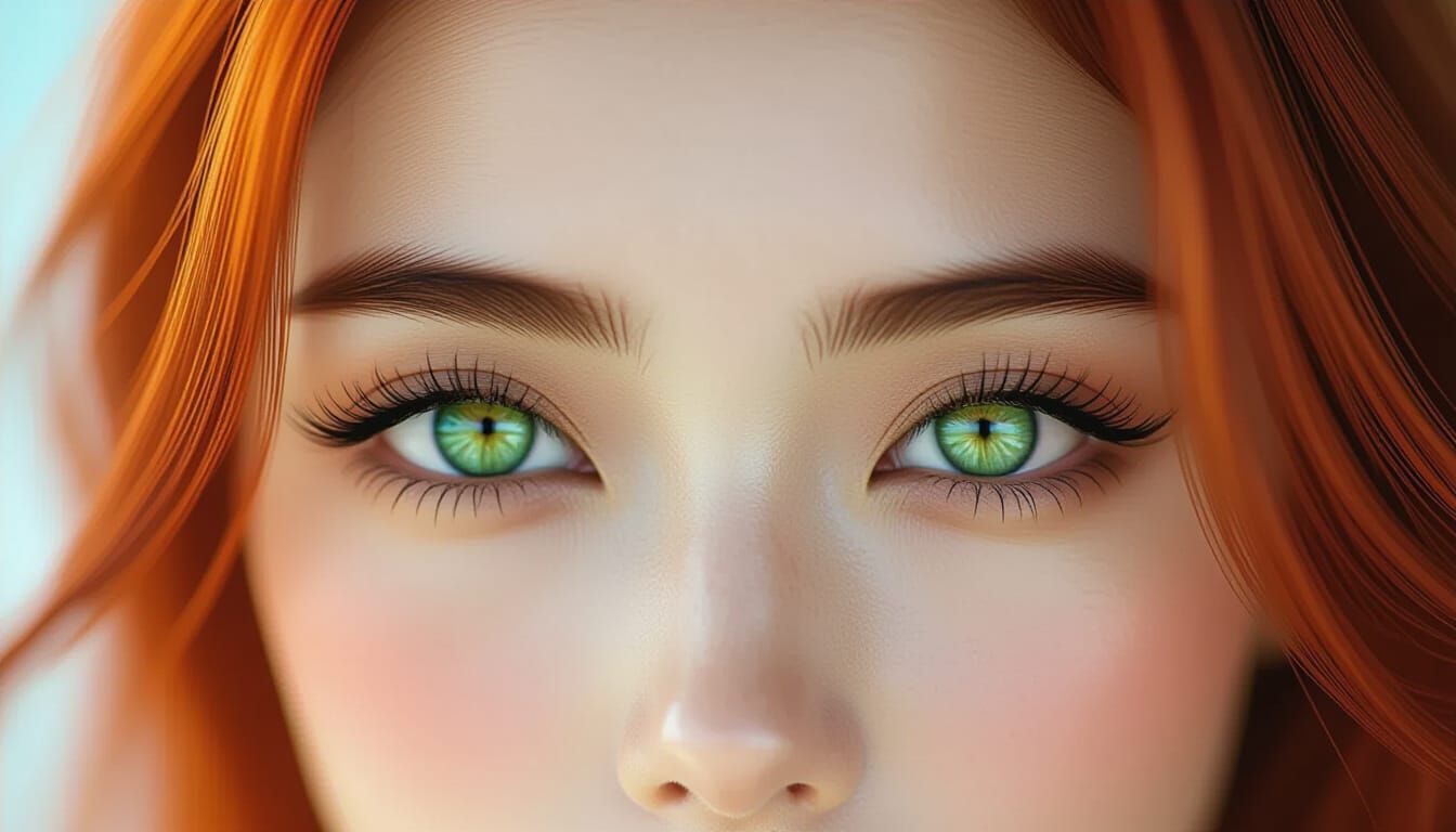 Hyperrealistic Close-up of a Japanese Woman with Smokey Eyes