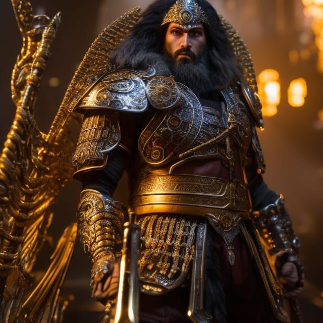 Dwarven King in Art Deco Cave