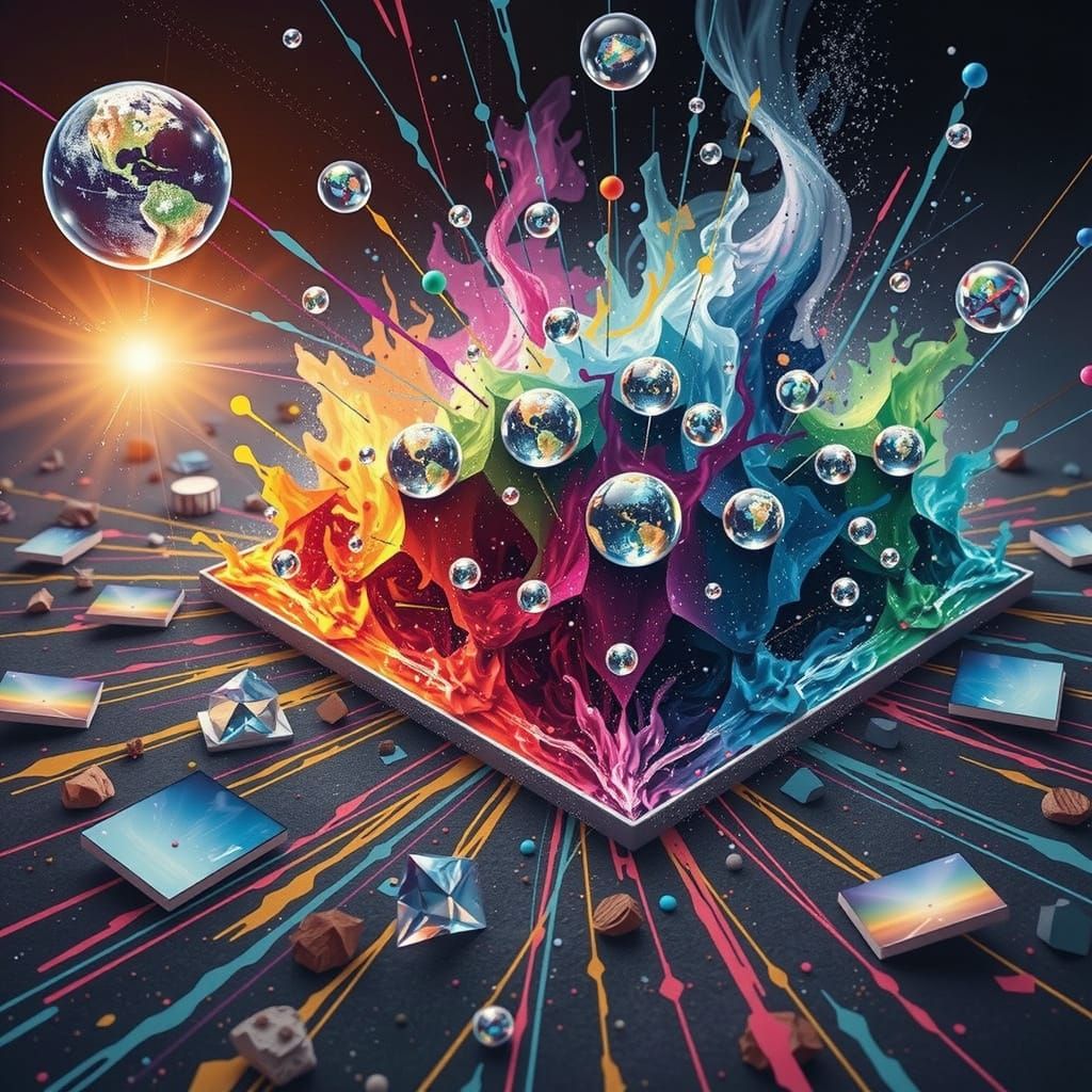 Abstract Artwork Symbolizing Perfection and Brilliance