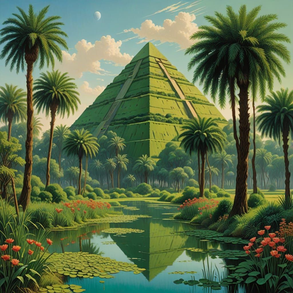 Ancient Mesopotamia Landscape in Vibrant Colors