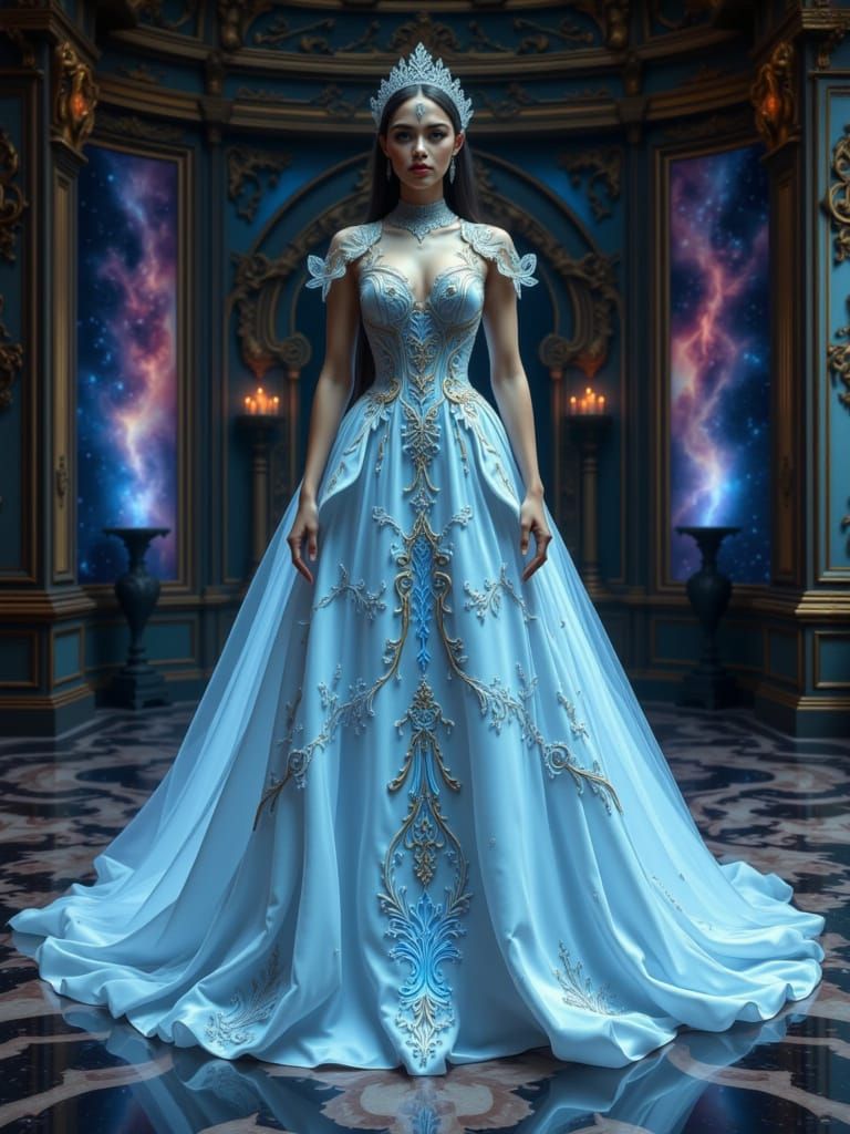 Ethereal Starlight Gown of Cosmic Legend