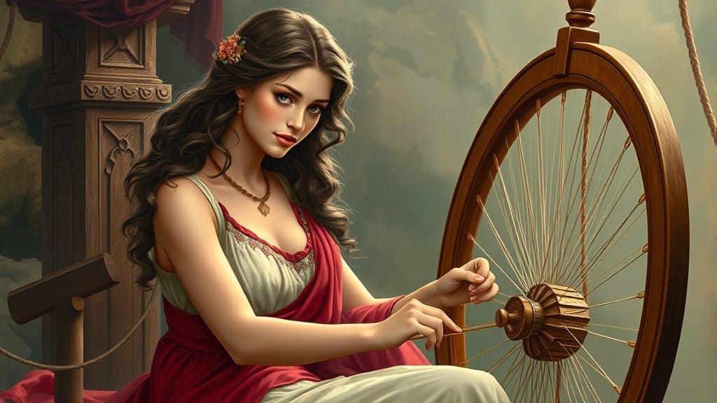 Goddess Weaves Destiny in Ethereal Fantasy