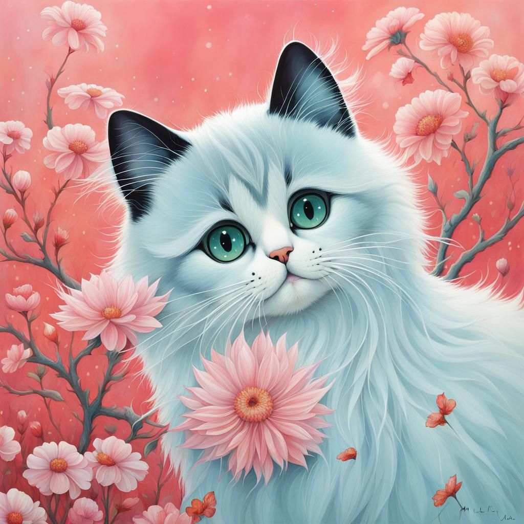 Cute Cat Inspired by Contemporary Illustrators