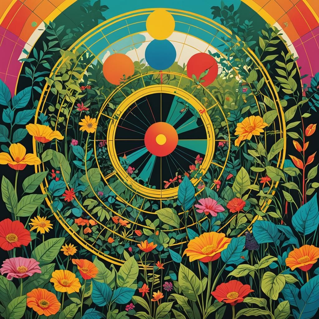 Garden of Eden in Pop Art Style