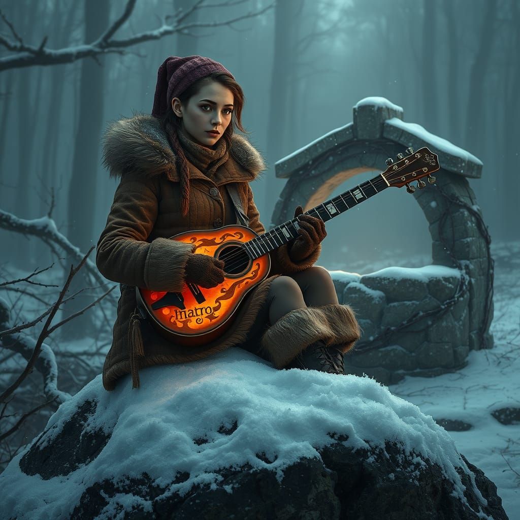 Mystical Star Trek Woman Creates Haunting Tunes in Winter Wo...