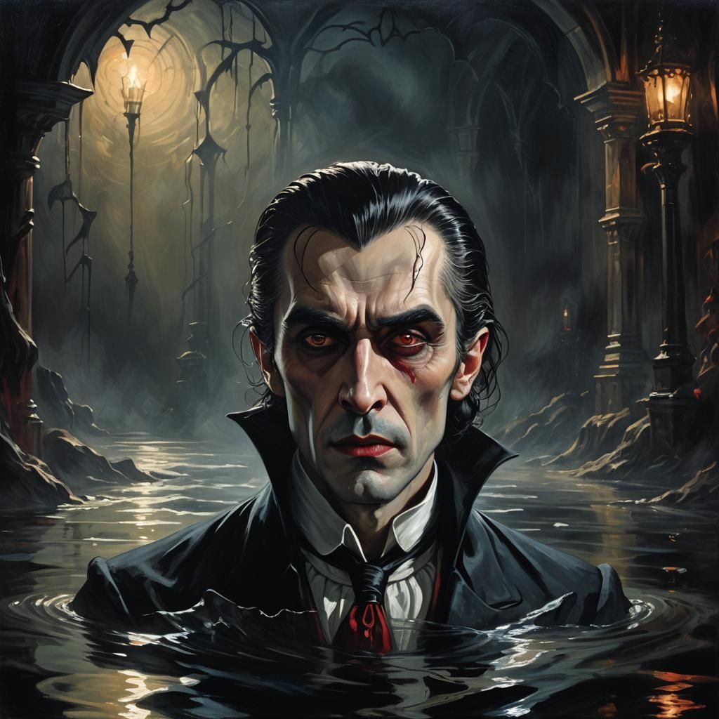 Dracula's Gaze: A Victorian-Inspired Digital Masterpiece
