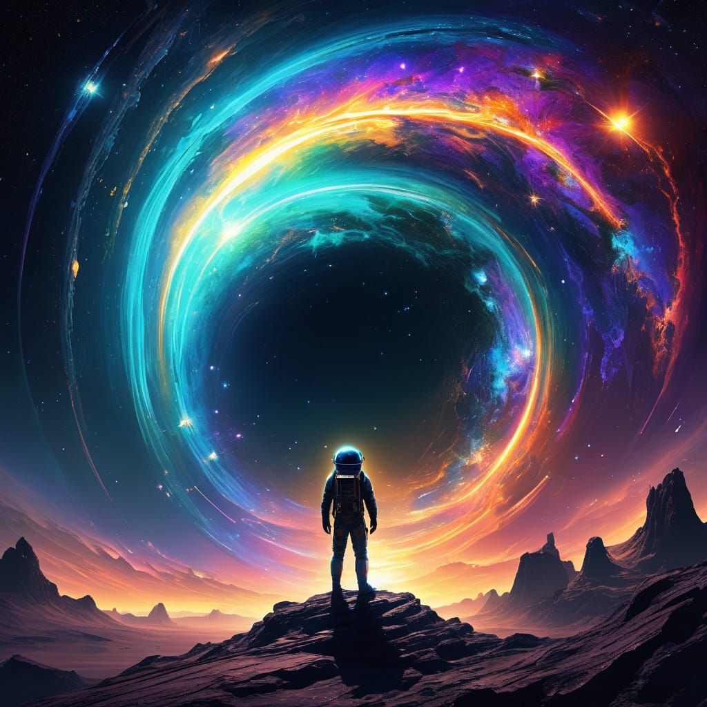 Cosmic Diver in a Vibrant Vortex