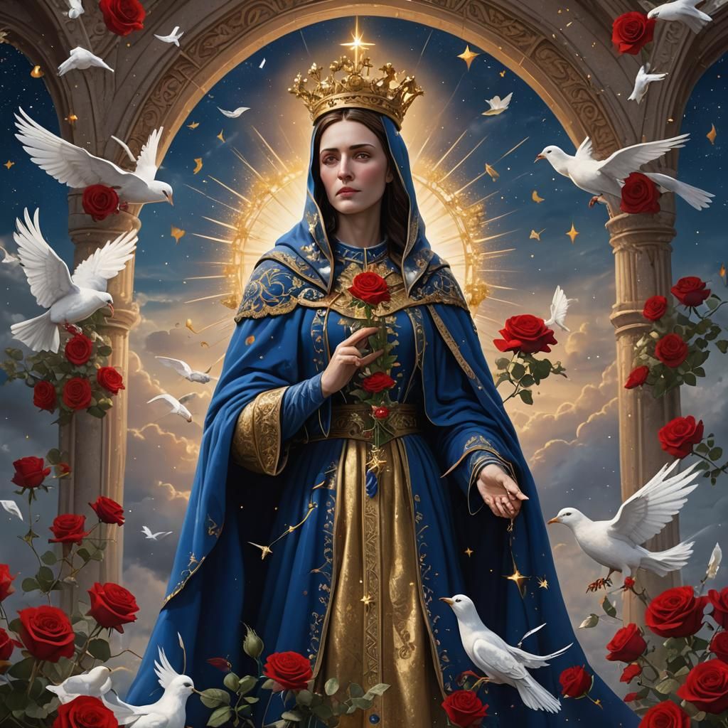 Our Lady of Sorrows in Radiant Sky
