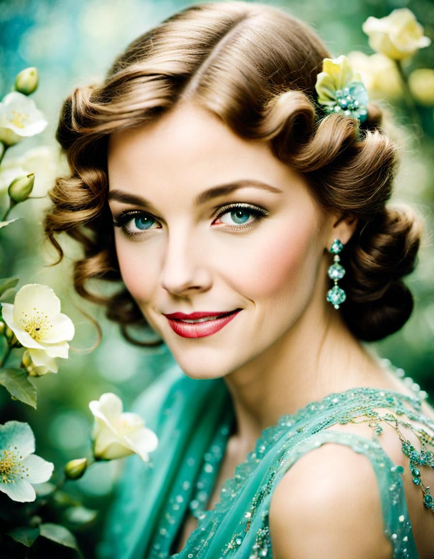 Gospel Singer in Art Nouveau Style