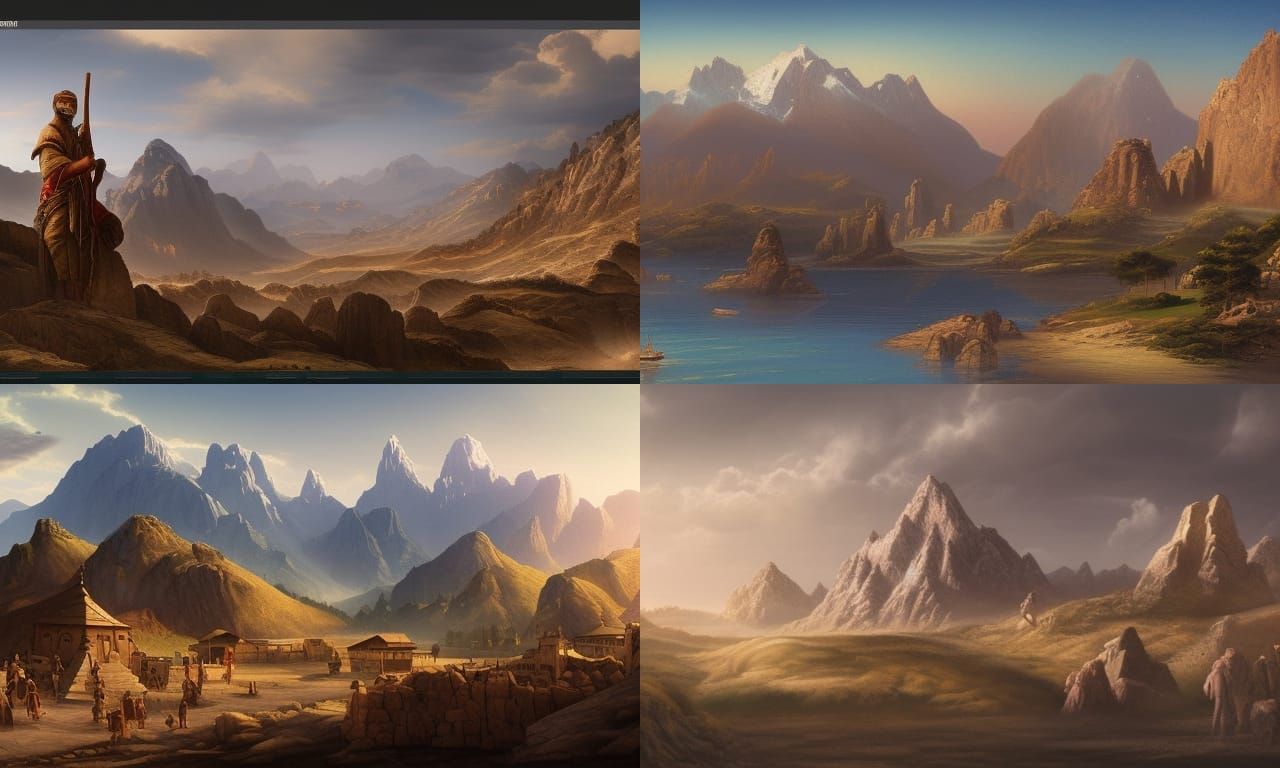 Ancient People and Mountain Landmarks