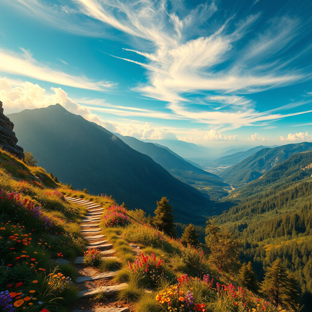 Serpentine Mountain Path to Emerald Valley Viewpoint