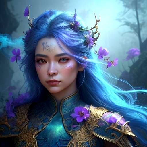 Fantastical Floral Arrangement in Detailed Matte Painting