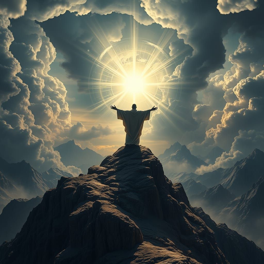 Divine Figure Radiates Light Over Reforming Nations