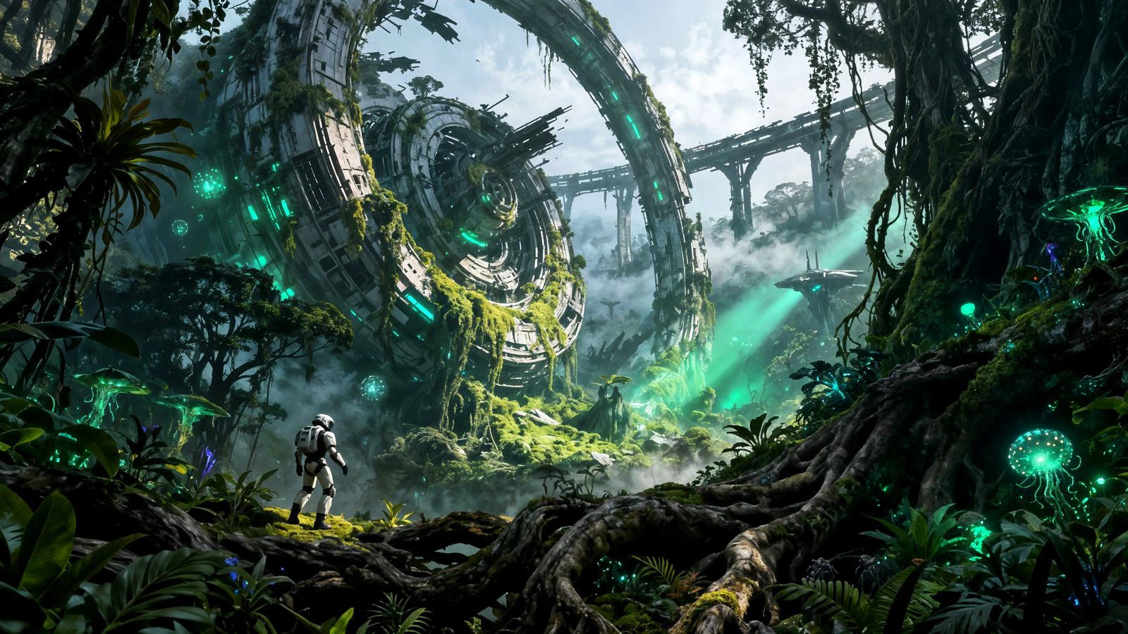 Alien Ringworld Jungle Ruins: Lost Civilization