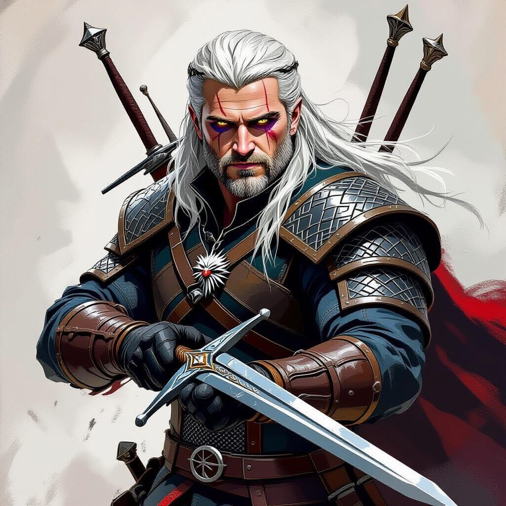 Geralt of Rivia: Dark Fantasy Warrior