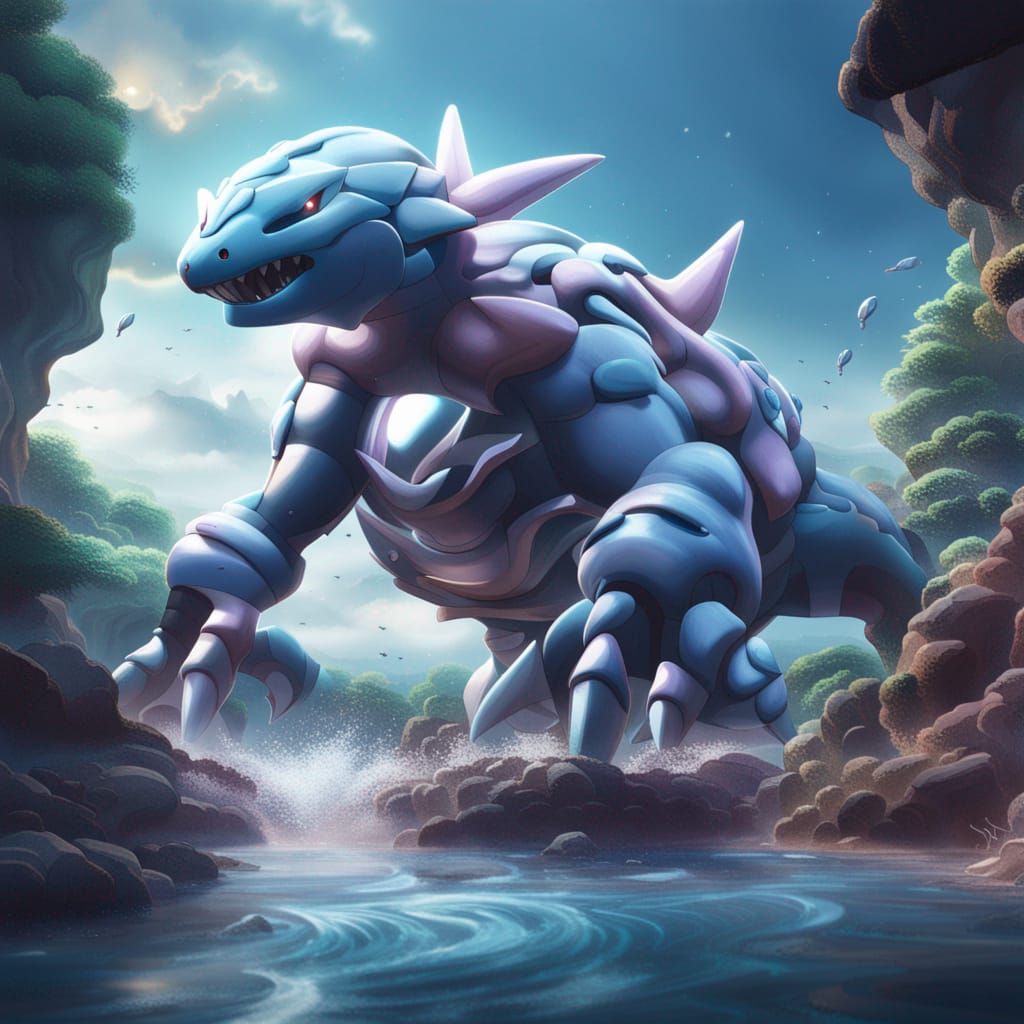 Steelix Pokemon Detailed Matte Painting