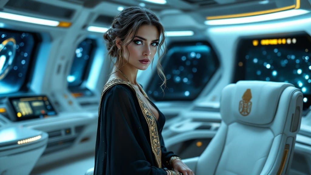 Regal Space Empress in Ancient Egyptian Chic