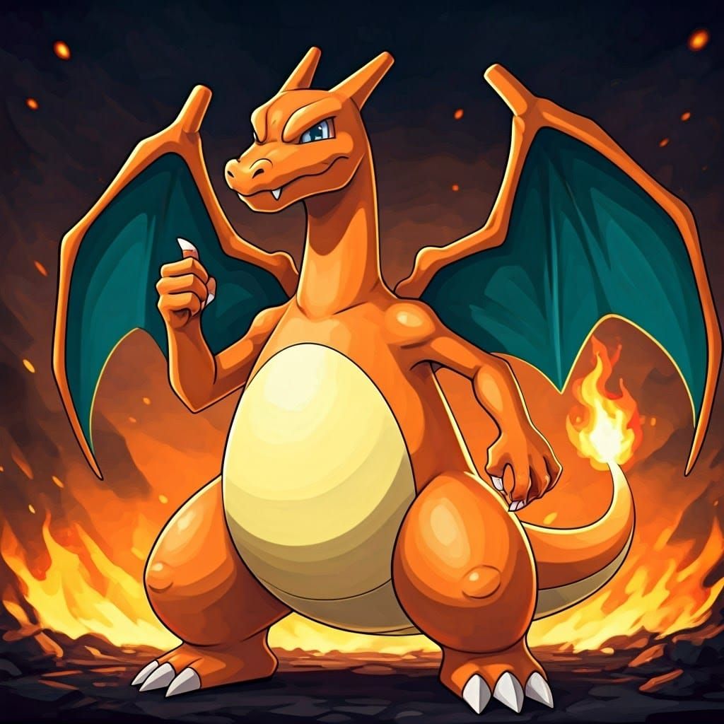 Charizard gives a thumbs up